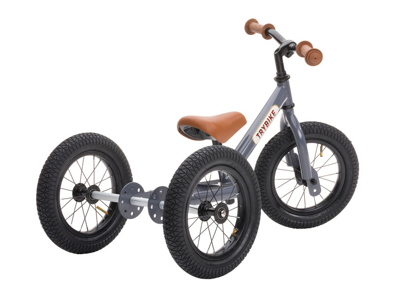 Trybike | Tricicleta Vintage din Otel Fara Pedale | Gri